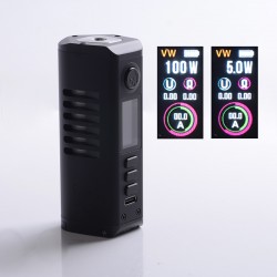 [Ships from Bonded Warehouse] Authentic DOVPO Odin 100 100W TC VW Box Mod - Matte Black, 5~100W, 1 x 18650/20700/21700