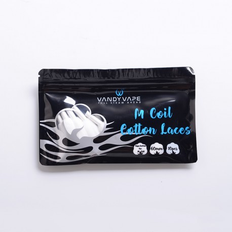 [Ships from Bonded Warehouse] Authentic VandyVape Kylin M Mesh Coil Cotton Laces - White (10 PCS)