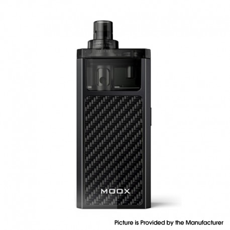 Authentic ZQ MOOX Pod System Starter Kit - Classic Black, 1100mAh, 3.0ml, 0.6ohm / 1.2ohm