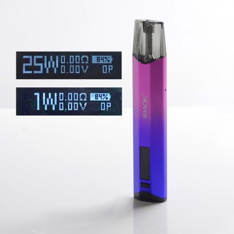 [Ships from Bonded Warehouse] Authentic SMOK Nfix 25W 700mAh Mod Pod System Kit - Blue Purple, 3ml, 0.8ohm, 1~25W