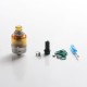 Authentic asMODus Anani V2 MTL RTA Rebuildable Tank Vape Atomizer - Matte Silver, Stainless Steel + PEI, 24.5mm Diameter