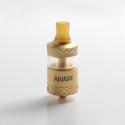 Authentic AIVAPE Scale MTL RTA Rebuildable Tank Vape Atomizer - Gold, Stainless Steel + Glass, 2.0 / 4.0ml, 22mm Diameter