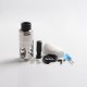 Authentic Exvape eXpromizer TCX DL RDTA Rebuildable Dripping Tank Vape Atomizer - Polished, SS + Glass + POM, 7.0ml, 25mm Dia.