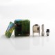 Authentic SXK Bantam Revision 30W VW Box Mod Kit w/o 18350 Battery - Green Yellow, 5~30W, 1x18350, SEVO-30, Stabilized Wood