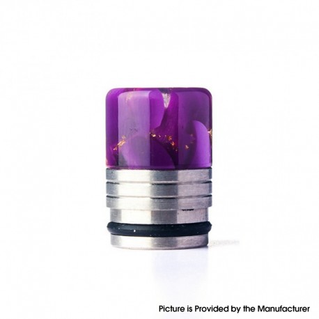 Authentic REEWAPE AS318 810 Drip Tip for RDA / RTA / RDTA / Sub Ohm Tank Atomizer - Purple Gold, Resin & SS, 20mm