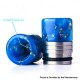 Authentic REEWAPE AS318 810 Drip Tip for RDA / RTA / RDTA / Sub Ohm Tank Atomizer - Blue Gold, Resin & SS, 20mm