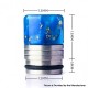 Authentic REEWAPE AS318 810 Drip Tip for RDA / RTA / RDTA / Sub Ohm Tank Atomizer - Blue Gold, Resin & SS, 20mm