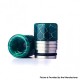 Authentic REEWAPE AS318S 810 Drip Tip for RDA / RTA / RDTA / Sub Ohm Tank Atomizer - Green, Resin & SS, 20mm