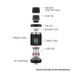 Authentic Vaporesso Forz Tank 25 Clearomizer Atomizer - Black, 4.5ml, 0.15ohm / 0.4ohm, 27mm Diameter