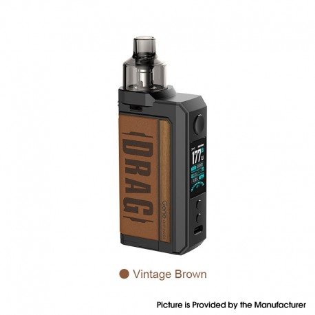 Authentic Voopoo Drag Max 177W VW Pod System Box Mod Kit - Retro, 5~177W, 2 x 18650, 4.5ml, 0.15 / 0.2ohm