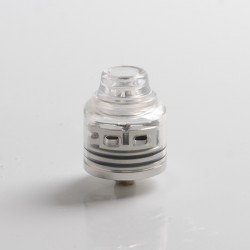 Authentic Oumier Wasp Nano S Dual-Coil RDA Rebuildable Dripping Atomizer w/ BF Pin - Silver, 25mm Diameter