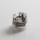 Authentic Oumier Wasp Nano S Dual-Coil RDA Rebuildable Dripping Vape Atomizer w/ BF Pin - Silver, 25mm Diameter