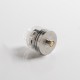 Authentic Oumier Wasp Nano S Dual-Coil RDA Rebuildable Dripping Vape Atomizer w/ BF Pin - Silver, 25mm Diameter