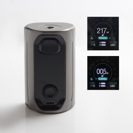 Authentic Augvape VX217 217W TC VV VW Variable Wattage Box Mod - Grey, 5~217W, 2 x 18650 / 20700 / 21700