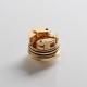 Authentic Oumier Wasp Nano S Dual-Coil RDA Rebuildable Dripping Vape Atomizer w/ BF Pin - Gold, 25mm Diameter