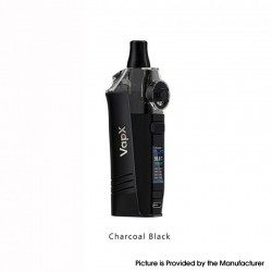 Authentic VapX Geyser S 50W Pod System Mod Kit - Charcoal Black, 1500mAh, 3.2ml, 0.25ohm