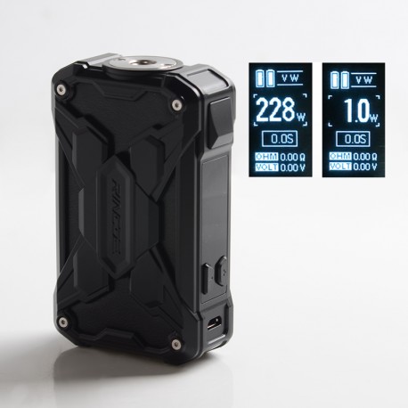 Authentic Rincoe Mechman Lite 228W TC VW Variable Wattage Box Mod - Full Black, 1~228W, 2 x 18650