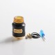 Authentic 5GVAPE Rage RDA Rebuildable Dripping Vape Atomizer w/ BF Pin - Black, 316 Stainless Steel, 24mm Diameter