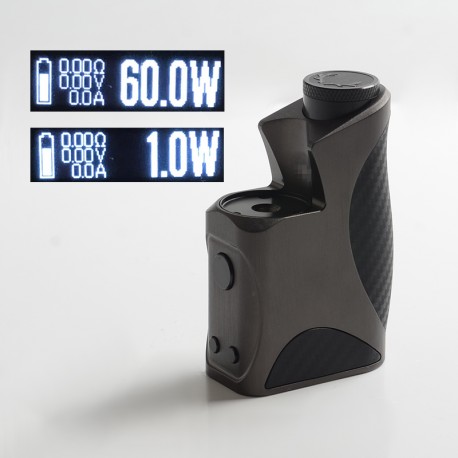 Authentic Dovpo College DNA60 60W TC VW Variable Wattage Box Mod - Gun Metal, 1~60W, 1 x 18650, EVOLV DNA60 chipset