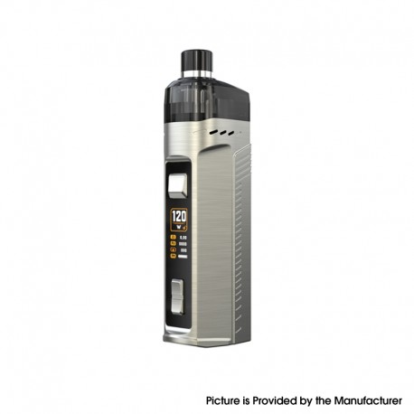 Authentic Artery Cold Steel AIO 120W Pod System Mod Kit RBA Version - SS, 1 x 18650 / 20700 / 21700, 2.0ml