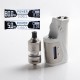 Authentic Kizoku Techmod 80W TC VV VW Box Mod Vape Starter Kit + Limit MTL / DTL RTA Tank - Silver + White, 3.0ml, 1 x 18650