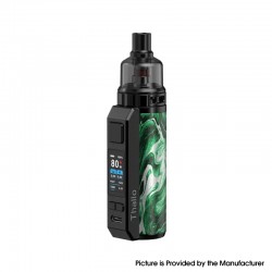 Authentic SMOK Thallo Pod Mod Kit - Fluid Green, VW 1~80W, 3000mAh, IQ-XS Chipset, RPM 2 Pod 5.0ml, 0.16ohm / 0.6ohm