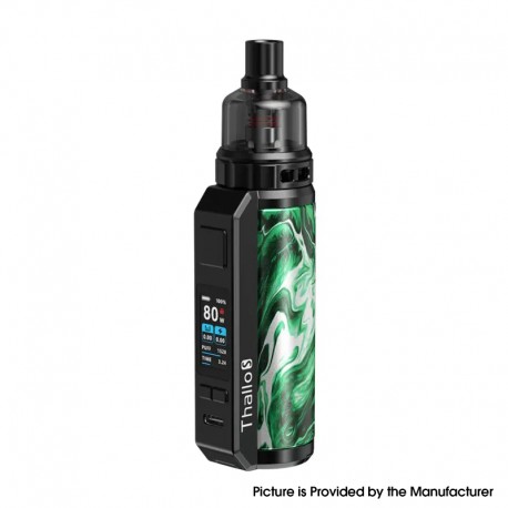 Authentic SMOK Thallo S Pod Mod Kit - Fluid Green, 5~100W, 1 x 18650 / 21700, IQ-XS Chipset, RPM 2 Pod 5.0ml, 0.16 / 0.6ohm