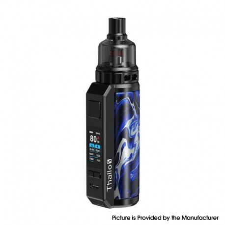 Authentic SMOK Thallo S Pod Mod Kit - Fluid Blue, 5~100W, 1 x 18650 / 21700, IQ-XS Chipset, RPM 2 Pod 5.0ml, 0.16ohm/ 0.6ohm