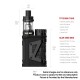 Authentic SMOK Scar-Mini Kit 80W VW Box Mod with TFV9 Mini Tank - Fluid Black White, VW 1~80W, 1 x 18650, 3.0ml, 0.15ohm