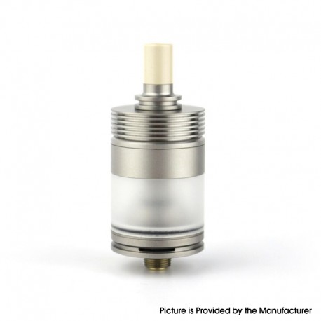 Authentic BP Mods Pioneer MTL / DL RTA Rebuildable Tank Atomizer - Silver, Titanium Alloy + PC, 3.7ml, 22mm Diameter