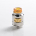 Authentic 5GVAPE Rage RDA Rebuildable Dripping Atomizer w/ BF Pin - Silver, 316 Stainless Steel, 24mm Diameter