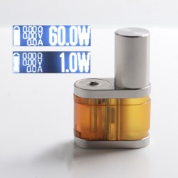 5Avape Stratum Balance Style 60W TC VW Vape Box Mod - Silver + Brown, PEI + SS, 1~60W, 1 x 18350 / 18650