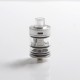Authentic Auguse Khaos RDTA Rebuildable Dripping Tank Vape Atomizer w/ BF Pin - Full Silver, SS + Glass / PC, 22mm, 2.0ml