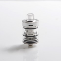 Authentic Auguse Khaos RDTA Rebuildable Dripping Tank Atomizer w/ BF Pin - Full Silver, SS + Glass / PC, 22mm, 2.0ml