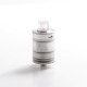 Authentic Auguse Khaos RDTA Rebuildable Dripping Tank Vape Atomizer w/ BF Pin - Full Silver, SS + Glass / PC, 22mm, 2.0ml