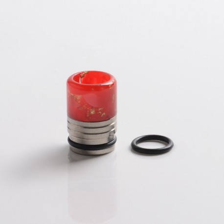 Authentic REEWAPE AS318 810 Drip Tip for RDA / RTA / RDTA / Sub Ohm Tank Atomizer - Red Gold, Resin & SS, 20mm
