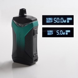 Authentic Vaporesso XIRON 50W 1500mAh VW Variable Wattage Pod System Mod Kit - Green, 5~50W, 5.5ml, 0.3 / 0.8ohm