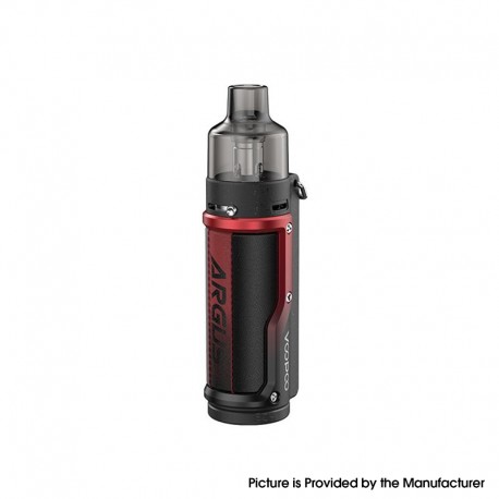 Authentic VOOPOO Argus Pod System Mod Kit w/ PnP Pod - Litchi Leather Red, 1500mAh, 5~40W, 4.5ml / 2.0ml, 0.3ohm / 1.0ohm