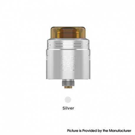 Authentic GeekVape TALO X RDA Rebuildable Dripping Atomizer w/ BF Pin - Silver, Stainless Steel, 24mm Diameter