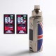 Authentic VOOPOO DRAG S 60W 2500mAh VW Mod Pod System Vape Starter Kit - Silver Knight, 4.5ml, 0.2ohm / 0.3ohm, 5~60W