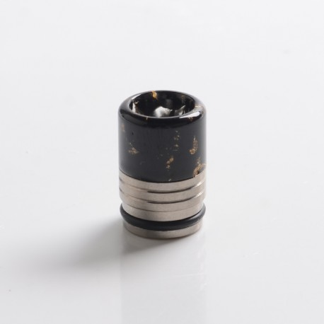Authentic REEWAPE AS318 810 Drip Tip for RDA / RTA / RDTA / Sub Ohm Tank Atomizer - Black Gold, Resin & SS, 20mm