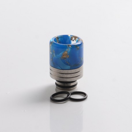 Authentic REEWAPE AS319 510 Drip Tip for RDA / RTA / RDTA / Sub Ohm Tank Atomizer - Blue Gold, Resin & SS, 20mm
