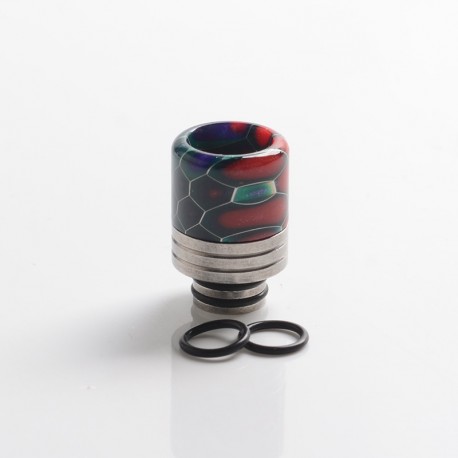 Authentic REEWAPE AS319S 510 Drip Tip for RDA / RTA / RDTA / Sub Ohm Tank Atomizer - Purple Red Green, Resin & SS, 20mm