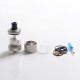 Authentic Gas Mods Pallas MTL RTA Rebuildable Tank Vape Atomizer - Grey, Stainless Steel + Glass, 22mm Diameter