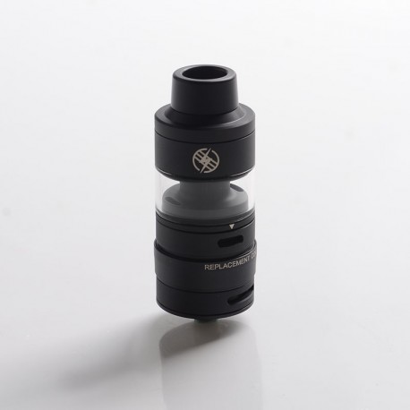 Authentic Kizoku Unlimit DL RTA Rebuildable Tank Atomizer w/ Prebuild Coil - Matte Black, SS + Glass, 3.5ml, 24mm Diameter