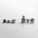 Authentic Kizoku Unlimit DL RTA Rebuildable Tank Vape Atomizer w/ Prebuild Coil - SS, SS + Glass, 3.5ml, 24mm Diameter