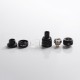 Authentic Kizoku Unlimit DL RTA Rebuildable Tank Vape Atomizer w/ Prebuild Coil - Matte Black, SS + Glass, 3.5ml, 24mm Diameter