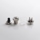 Authentic Augvape Intake MTL RTA Rebuildable Tank Vape Atomizer - Silver, Stainless Steel + Glass, 3.1ml / 4.6ml, 24mm Diameter