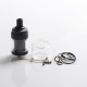 Authentic Augvape Intake MTL RTA Rebuildable Tank Vape Atomizer - Black, Stainless Steel + Glass, 3.1ml / 4.6ml, 24mm Diameter