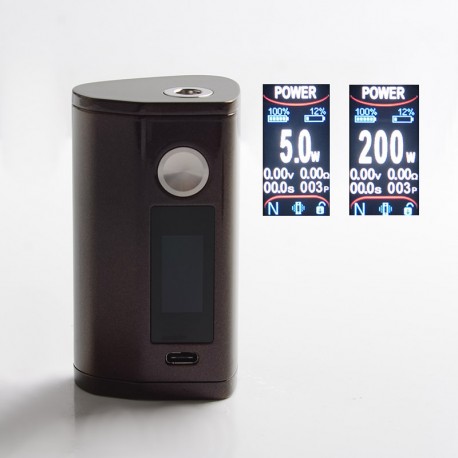 Authentic Asmodus Minikin 3 200W Touch Screen TC VW Variable Wattage Box Mod - Coffee, 5~200W, 2 x 18650